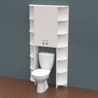 Шкаф в туалет с полками ШТ6